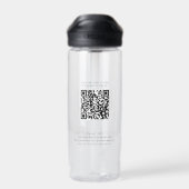 Moderner QR-Code Firmenwerbung maßgeschneidert Trinkflasche (Rückseite)