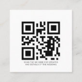Moderner QR-Code floral Ankündigung Datum freihalt (Rückseite)