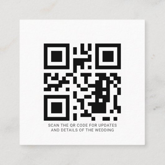 Moderner QR-Code floral Ankündigung Datum freihalt (Rückseite)