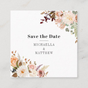 Moderner QR-Code floral Ankündigung Datum freihalt