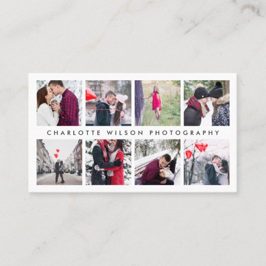 Moderner QR Code Fotograf Visitenkarte (Vorderseite)