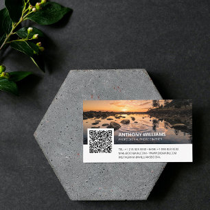 Moderner QR Code Fotograf Visitenkarte