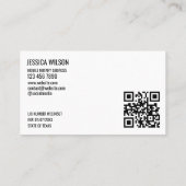 Moderner QR-Code FotoNotar Kredit Signing Agent Visitenkarte (Rückseite)