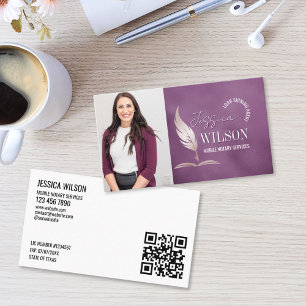 Moderner QR-Code FotoNotar Kredit Signing Agent Visitenkarte
