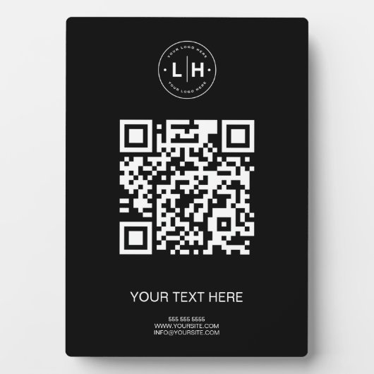 Moderner QR-Code Fotoplatte (Vorderseite)