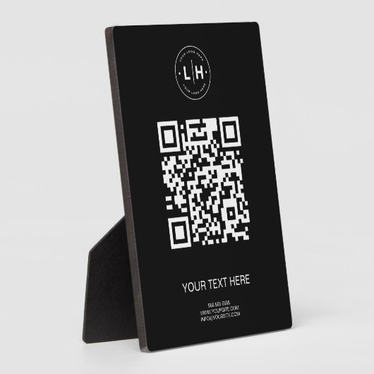 Moderner QR-Code Fotoplatte (Seite)