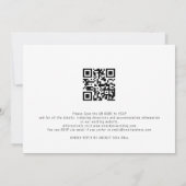 Moderner QR-Code für 2 Foto - Hitched Wedding Einladung (Rückseite)