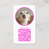 Moderner QR-Code für 2-Foto-Hunde Visitenkarte (Rückseite)