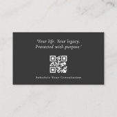 Moderner QR-Code für Anwaltskanzlei Visitenkarte (Rückseite)