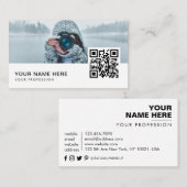 Moderner QR-Code für benutzerdefinierte Fotografen Visitenkarte (Vorne/Hinten)