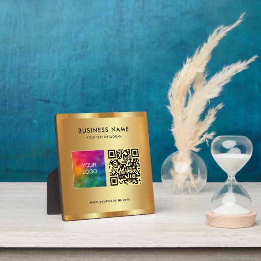 Moderner QR-Code für benutzerdefinierte Textlogos Fotoplatte (InSitu)