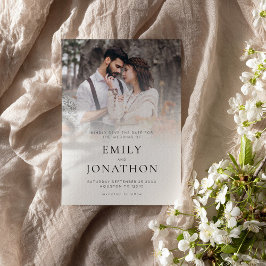 Moderner QR-Code für benutzerdefiniertes Foto Save The Date