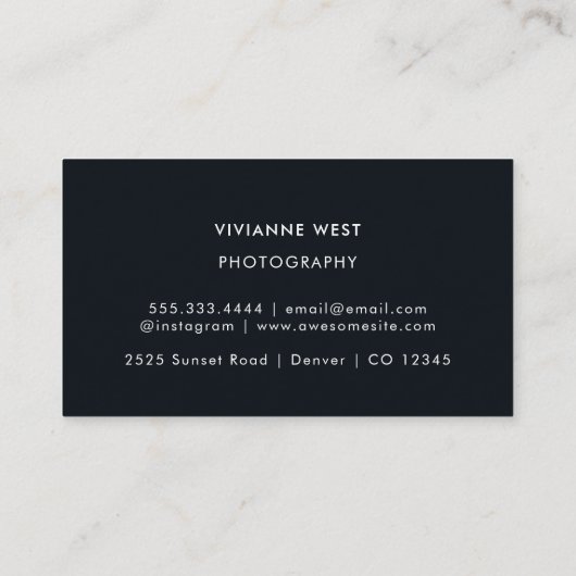 Moderner QR-Code für Berufliche Fotografen Visitenkarte (Rückseite)