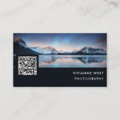 Moderner QR-Code für Berufliche Fotografen Visitenkarte (Vorderseite)