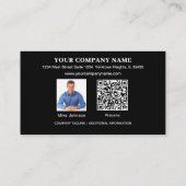 Moderner QR-Code für Berufliche Logos Visitenkarte (Rückseite)