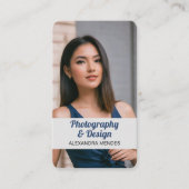 Moderner QR-Code für Berufliches Foto Visitenkarte (Vorderseite)