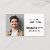 Moderner QR-Code für Berufliches Foto Visitenkarte (Vorderseite)