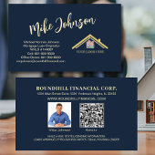 Moderner QR-Code für Berufliches Hypothekenlogo Visitenkarte