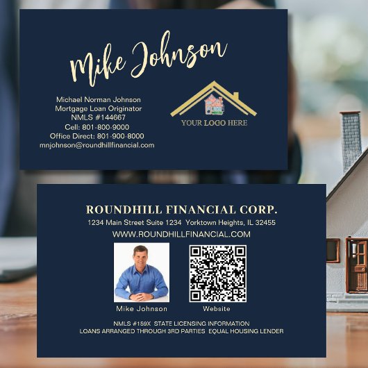 Moderner QR-Code für Berufliches Hypothekenlogo Visitenkarte