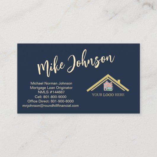 Moderner QR-Code für Berufliches Hypothekenlogo Visitenkarte (Vorderseite)