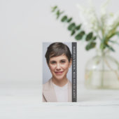 Moderner QR-Code für Berufliches Real Anwesen Foto Visitenkarte (Stehend Vorderseite)