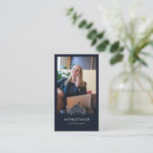 Moderner QR-Code für Berufliches Real Anwesen Foto Visitenkarte (Stehend Vorderseite)