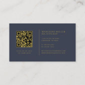 Moderner QR-Code für Berufliches Real Anwesen Foto Visitenkarte (Rückseite)