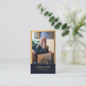 Moderner QR-Code für Berufliches Real Anwesen Foto Visitenkarte (Stehend Vorderseite)