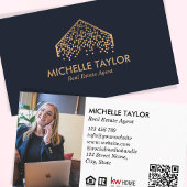 Moderner QR-Code für Berufliches Real Anwesen Foto Visitenkarte