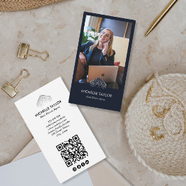 Moderner QR-Code für Berufliches Real Anwesen Foto Visitenkarte
