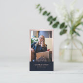 Moderner QR-Code für Berufliches Real Anwesen Foto Visitenkarte (Stehend Vorderseite)