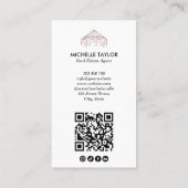 Moderner QR-Code für Berufliches Real Anwesen Foto Visitenkarte (Rückseite)