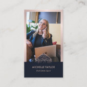 Moderner QR-Code für Berufliches Real Anwesen Foto Visitenkarte (Vorderseite)