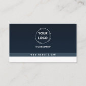 Moderner QR-Code für Blau und Weiß Visitenkarte (Rückseite)