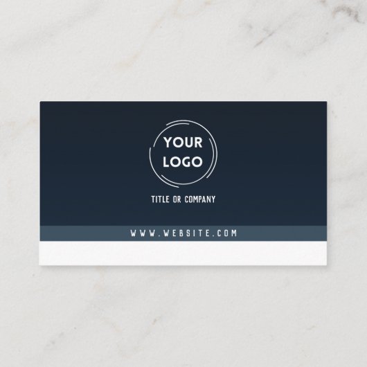 Moderner QR-Code für Blau und Weiß Visitenkarte (Rückseite)