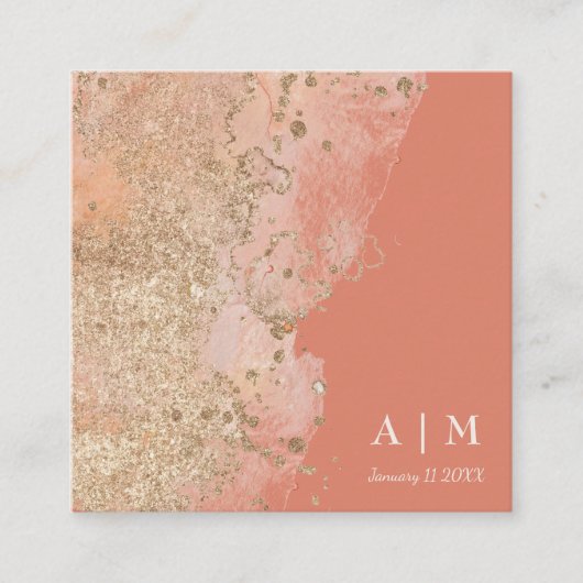 Moderner QR-Code für Coral Pink Beach Begleitkarte (Vorderseite)