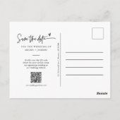 Moderner QR-Code für das Blaue Foto der Marine Sav Postkarte (Rückseite)