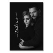 Moderner QR-Code für das Schwarz-Weiß-Foto Tischnummer (Rückseite)