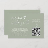 Moderner QR-Code für den Green Honeymoon Fund Begleitkarte (Vorne/Hinten)