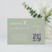 Moderner QR-Code für den Green Honeymoon Fund Begleitkarte (Stehend Vorderseite)