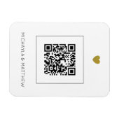 Moderner QR-Code für die Einladung von White Weddi Magnet (Horizontal)