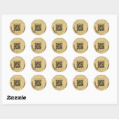 Moderner QR-Code für ein Coffeeshop Runder Aufkleber (Blatt)