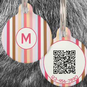 Moderner QR-Code für Erstklebestreifen mit Monogra Haustiermarke