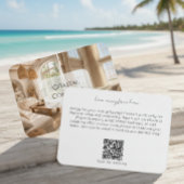 Moderner QR-Code für Ferienhäuser am Strand Visitenkarte