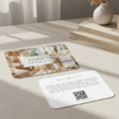 Moderner QR-Code für Ferienhausvermietung Visitenkarte