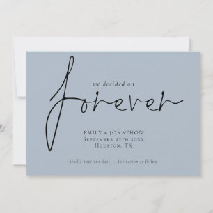 Moderner QR-Code für Forever Blue Save Date ausgew Save The Date