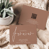 Moderner QR-Code für Forever Soft Brown Save The Date