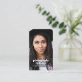 Moderner QR-Code für Foto Beruflich Visitenkarte (Stehend Vorderseite)