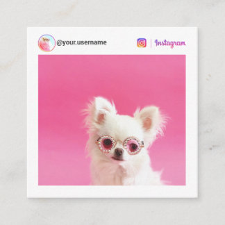 Moderner QR-Code für Foto und Sterne Quadratische Visitenkarte