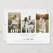 Moderner QR-Code für Fotomaterial Save the Date Einladung (Vorderseite)